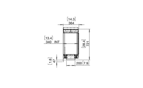 Ecosmart Fire Flex 122RC.BX2 Right Corner Fireplace Insert - Black Finish / Stainless Steel Burner - ESF.FX.122RC.BX2